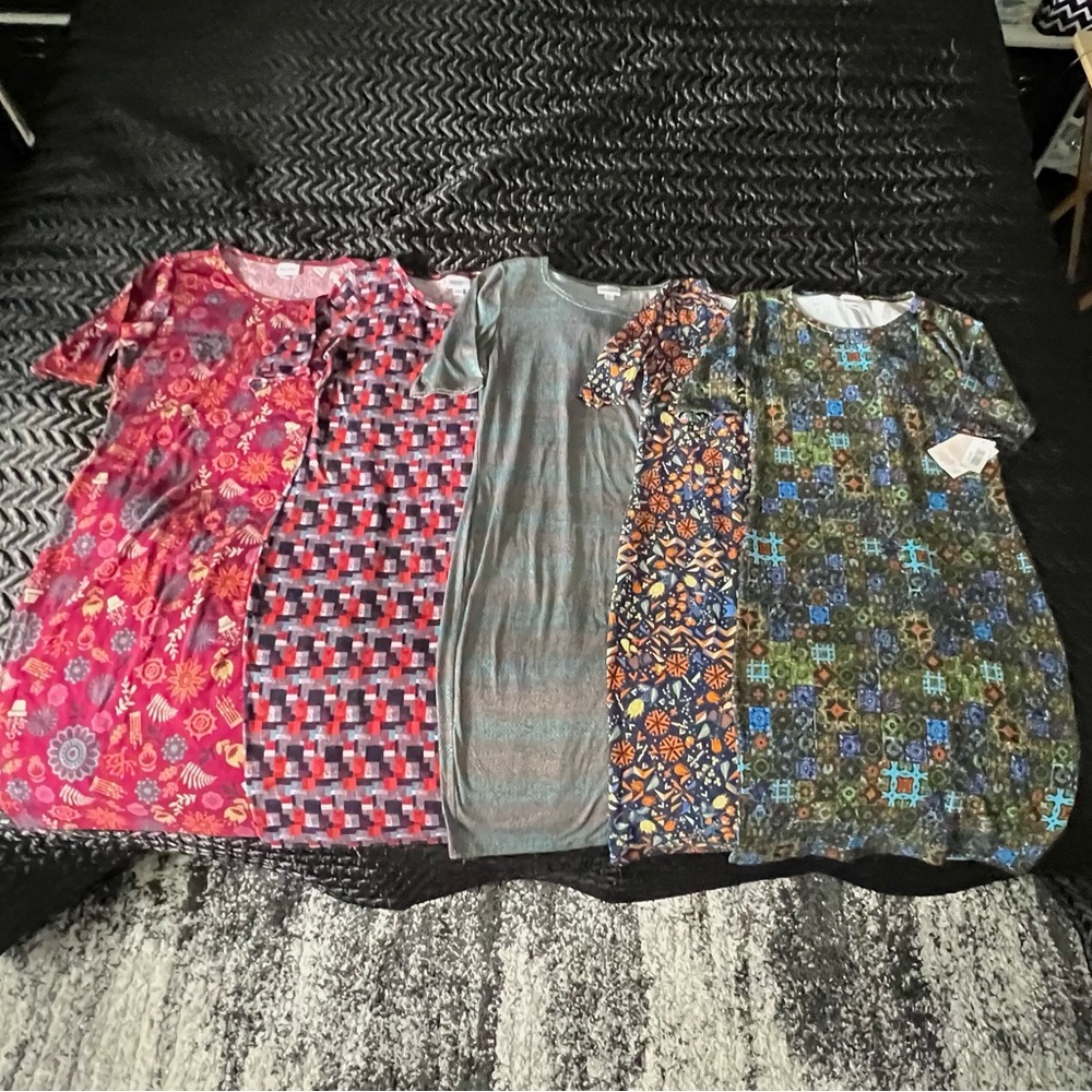 LuLaRoe Julia Dress Bundle, Size M, Sheath Bodycon Dress, Comfortable, New